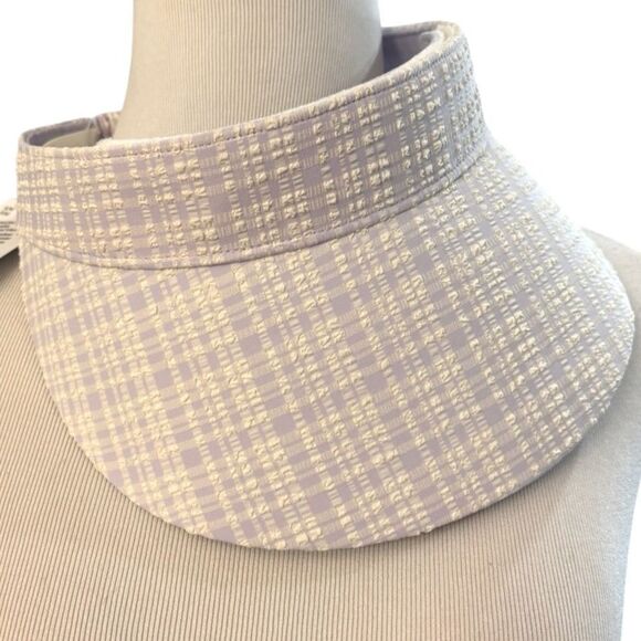 NWT Lululemon Seersucker Check Removable Sweatband Visor S/M Lavender Frost main image 4